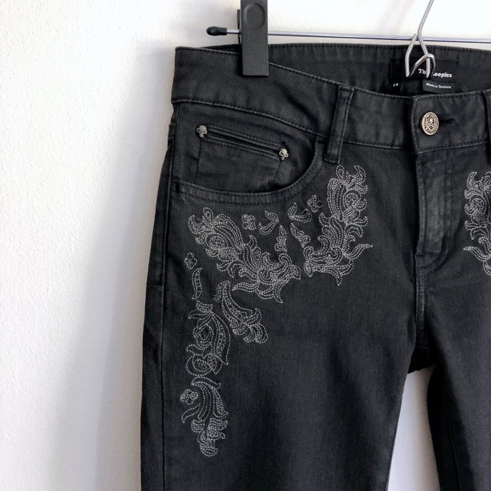 THE KOOPLES Skinny Jeans Embroidered Skull Rivets - Picture 5 of 11